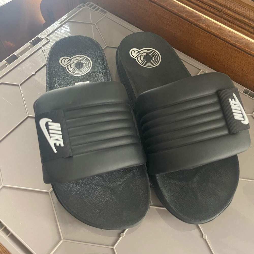 Nike Black Slide Sandals with Logo